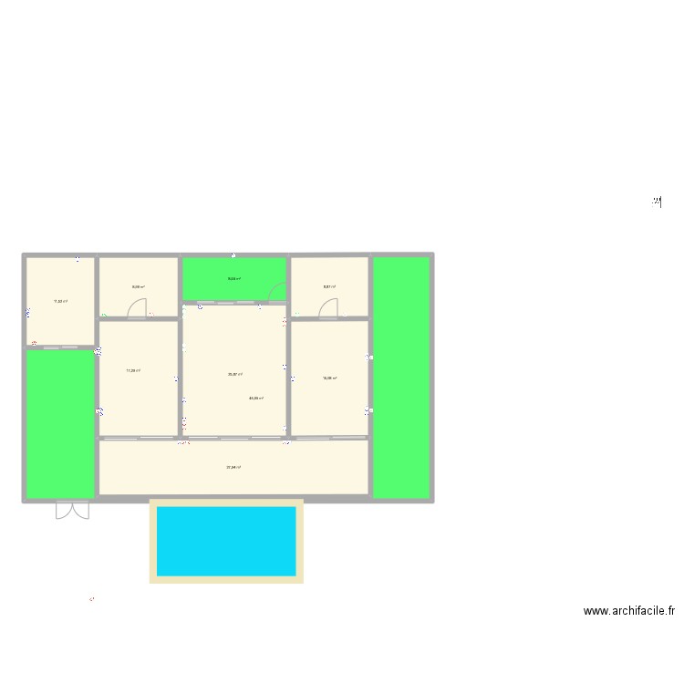 MAISON BALI 2. Plan de 9 pièces et 172 m2