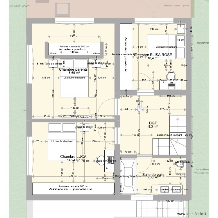 PLAN 3. Plan de 17 pièces et 236 m2