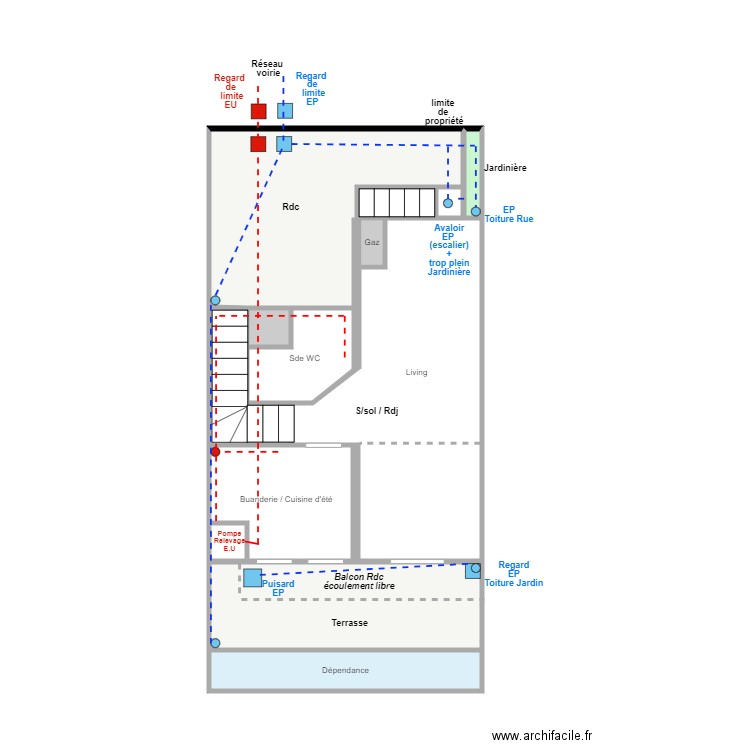 rdc riboh. Plan de 0 pièce et 0 m2