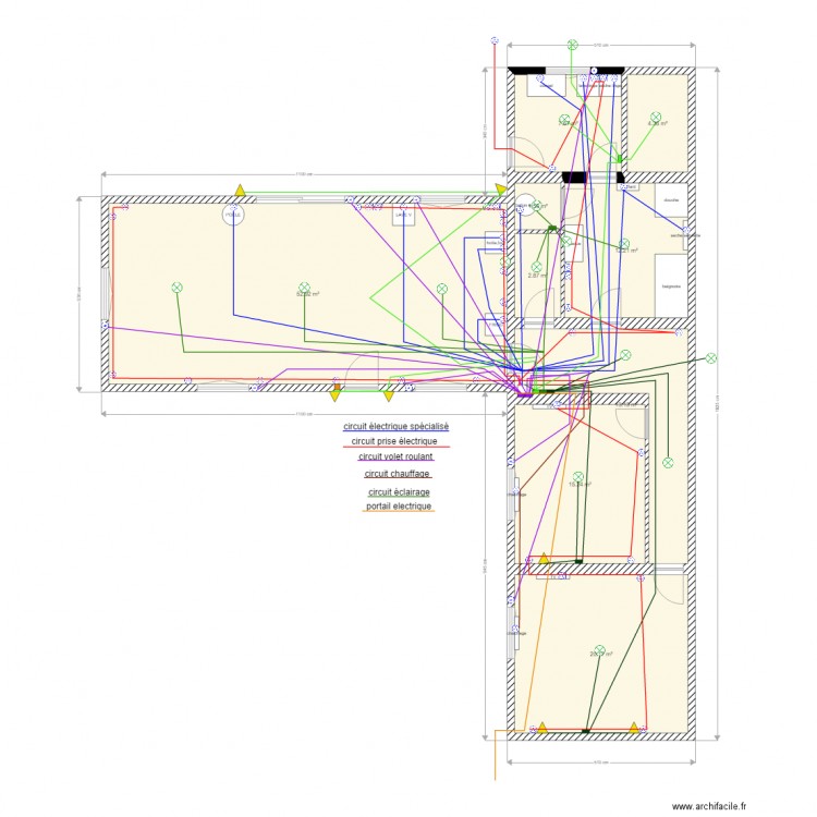 plan elecrique. Plan de 0 pièce et 0 m2