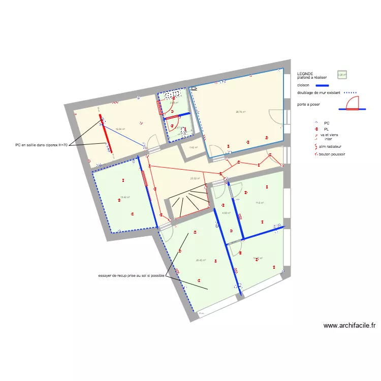 rions rdc elec. Plan de 