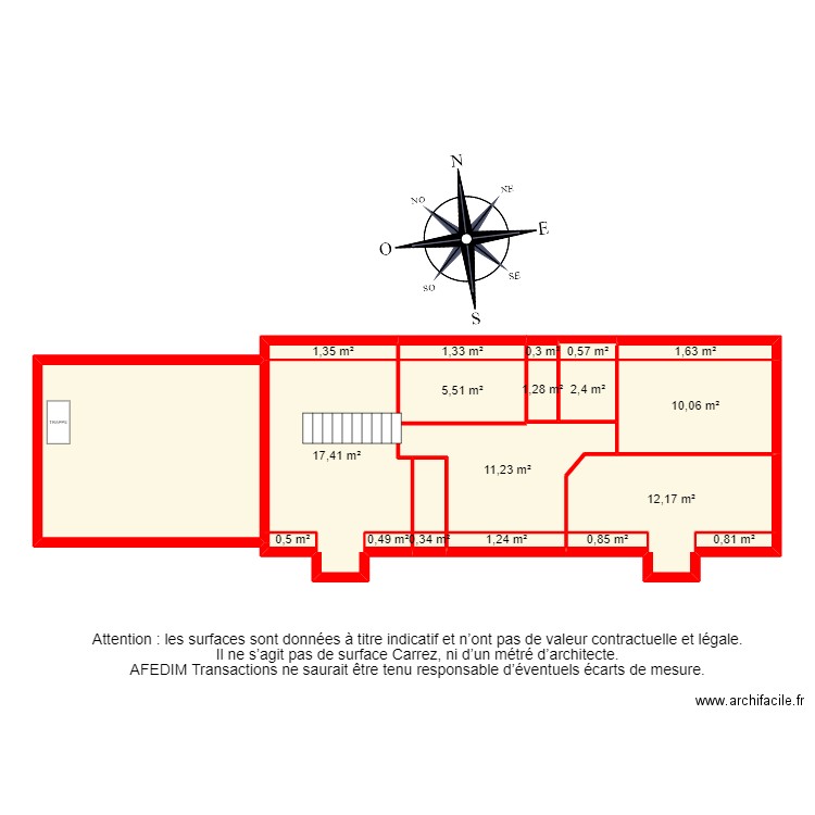 BI 11720 - . Plan de 33 pièces et 235 m2