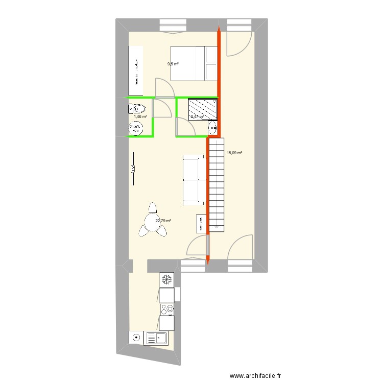 BEAULIEU 3. Plan de 21 pièces et 287 m2