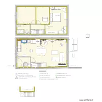 PLANS MAISON cuisine avec sas entr&eacute;e &eacute;l&eacute;ments bas