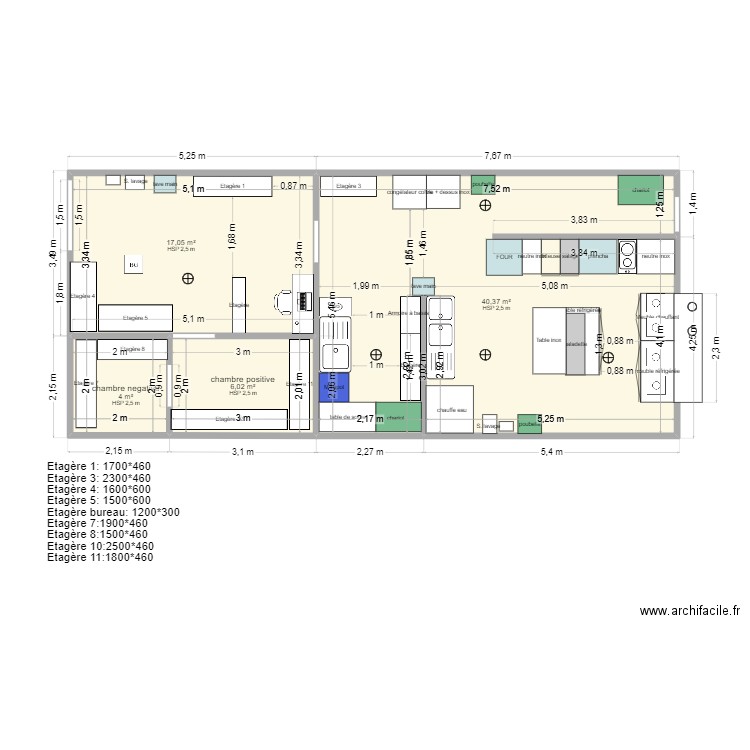 St Brévin modif  . Plan de 4 pièces et 67 m2