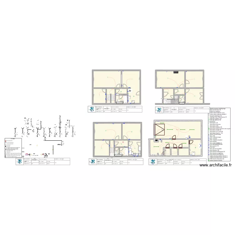 &Eacute;ric Hassaert CAVES;RDC;et1; et2 +SCH. Plan de 26  et 261 m²