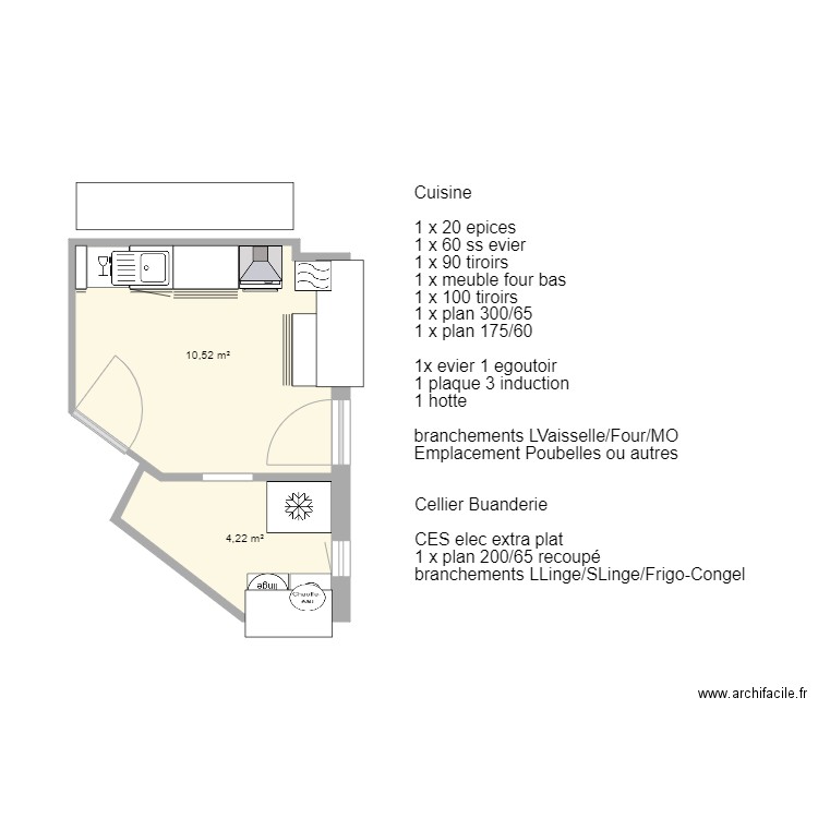 Btsc2cuisArCBuand. Plan de 0 pièce et 0 m2