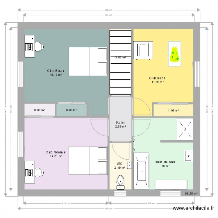 Plan 1er etage. Plan de 0 pièce et 0 m2