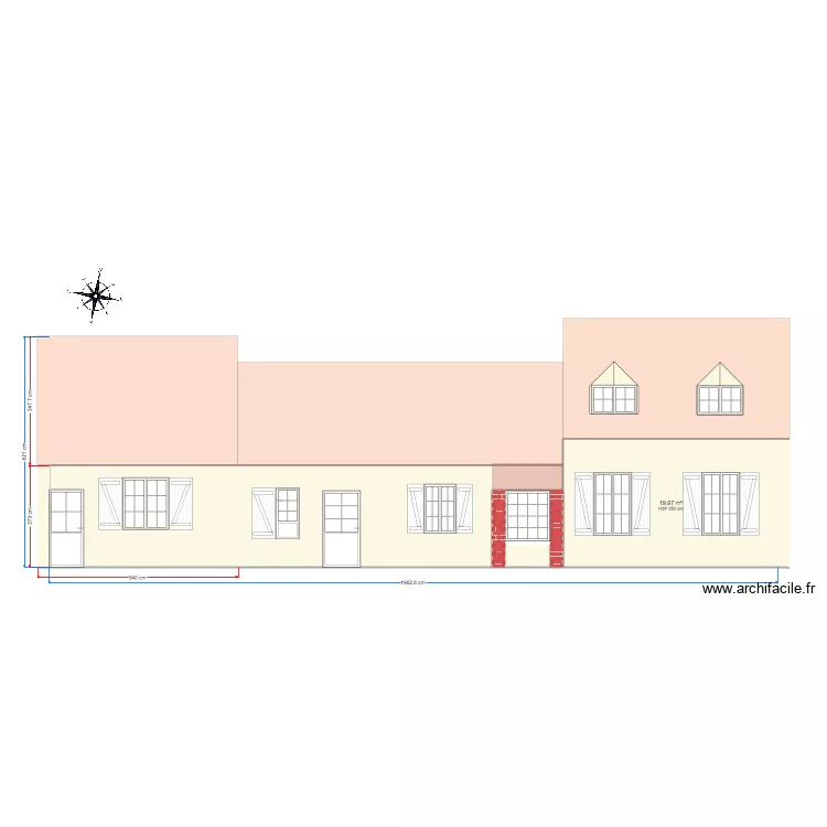 TEST PLAN FACADE MAISON AVANT PROJET. Plan de 