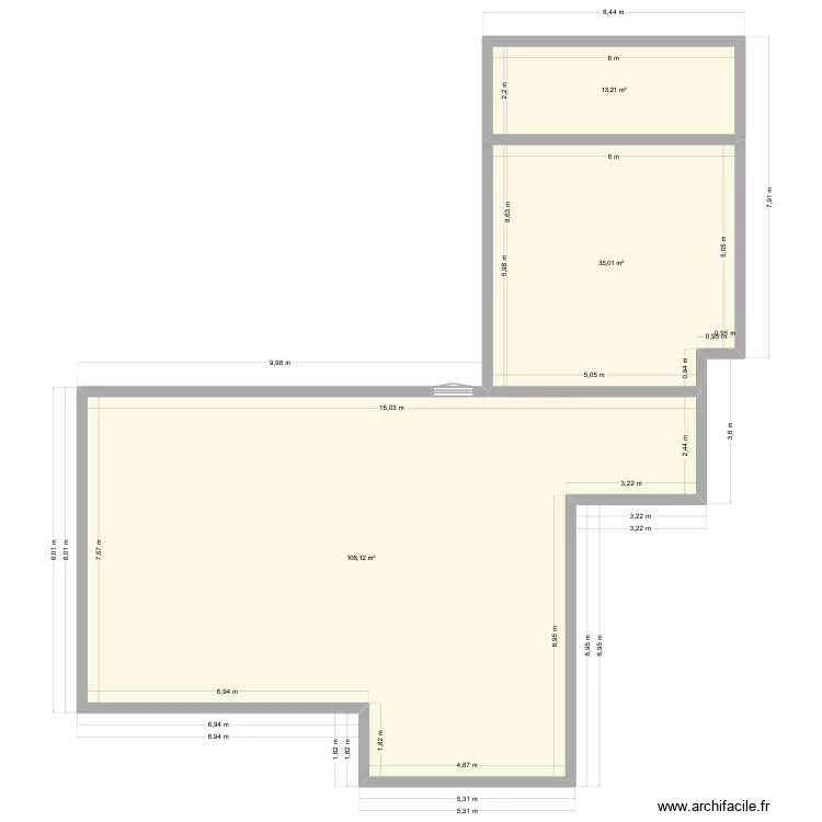 garage. Plan de 3  et 154 m²