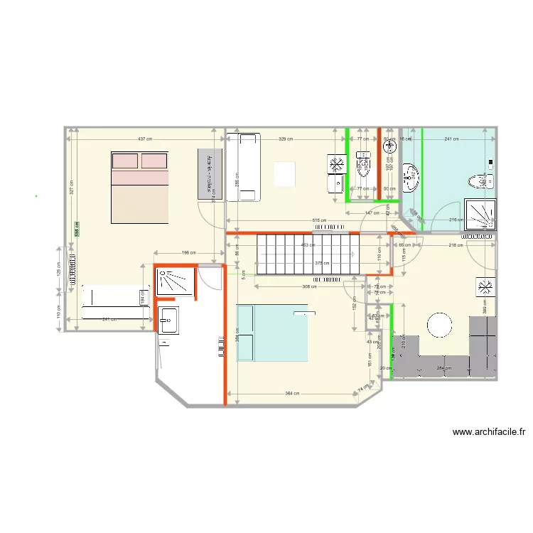 Theys 2 ch hotes juin. Plan de 