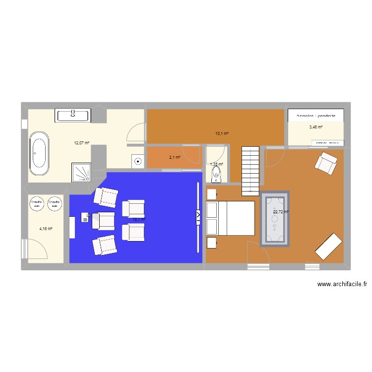 chaussenac sous sol meuble. Plan de 0 pièce et 0 m2