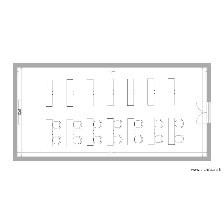 Smart Room. Plan de 1 pièce et 74 m2