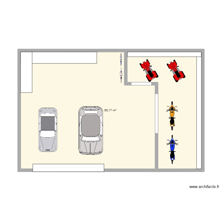 garage. Plan de 0 pièce et 0 m2