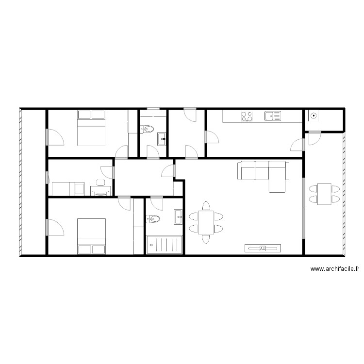 PepVentura. Plan de 12 pièces et 109 m2