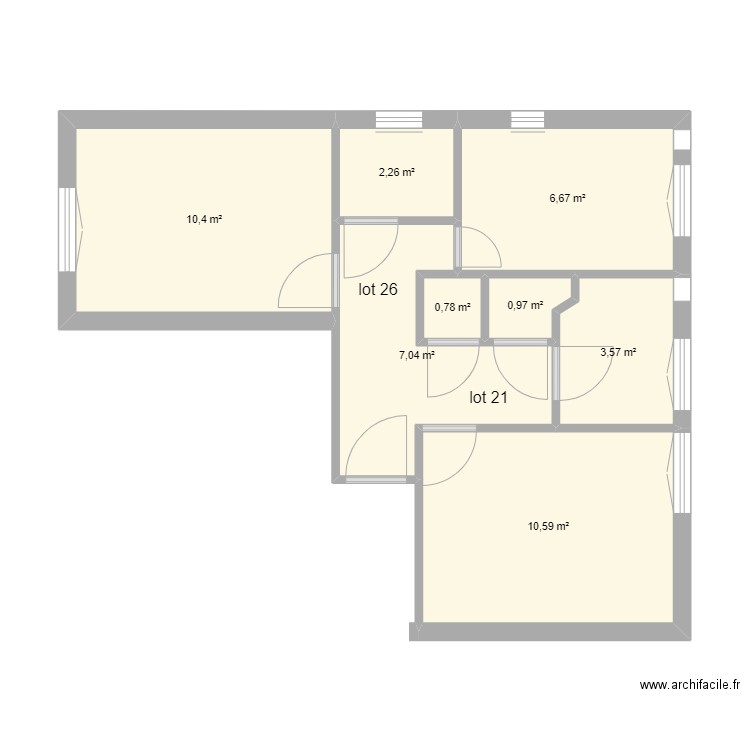 182 Clemenceau - Existant. Plan de 0 pièce et 0 m2