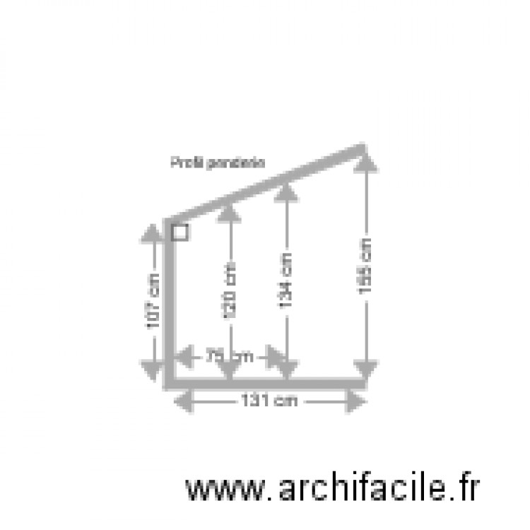 profil penderie. Plan de 0 pièce et 0 m2