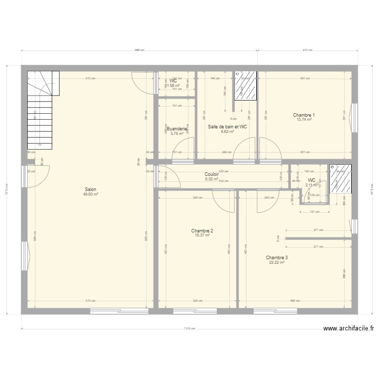 Steve 120m Maison V3 non meublé 2020. Plan de 0 pièce et 0 m2