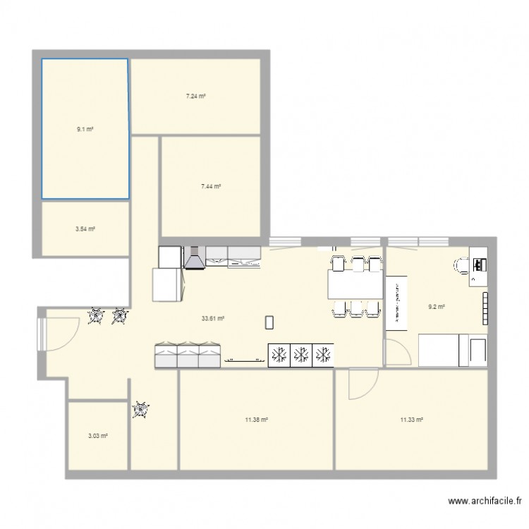 Plan Evry 1 après travaux VF. Plan de 0 pièce et 0 m2