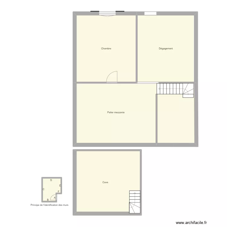 Croquis DEMUTH Etage. Plan de 
