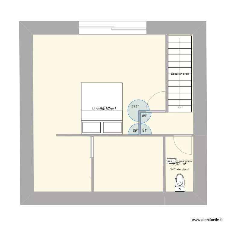 Etage St Quentin. Plan de 