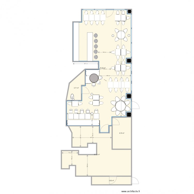 Les coulisses zoning V1. Plan de 0 pièce et 0 m2