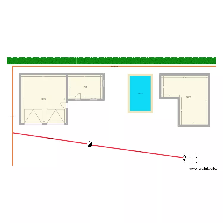 plan am&eacute;nagement jardin. Plan de 