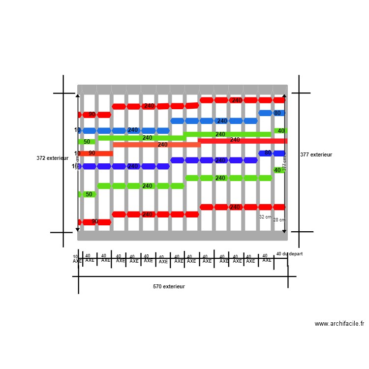 Terrasse Colline 4. Plan de 75 pièces et 12 m2