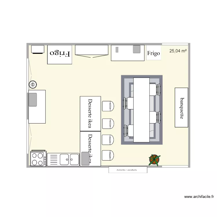 Cuisine après. Plan de Cuisine après. Plan de
