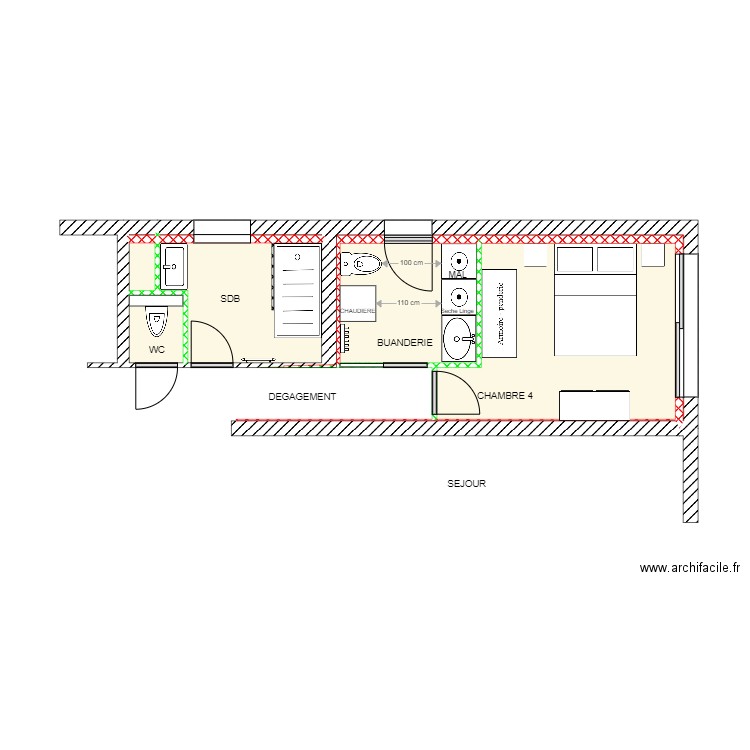 BELMONTE CHAMBRE SDB. Plan de 0 pièce et 0 m2