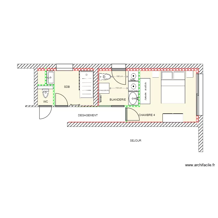 BELMONTE CHAMBRE SDB. Plan de BELMONTE CHAMBRE SDB. Plan de