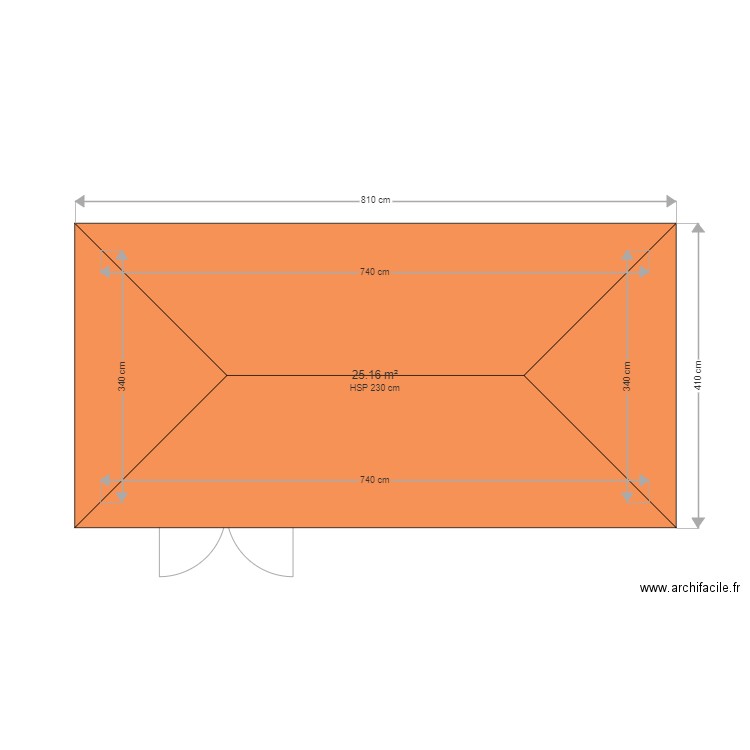 cabanon. Plan de 0 pièce et 0 m2