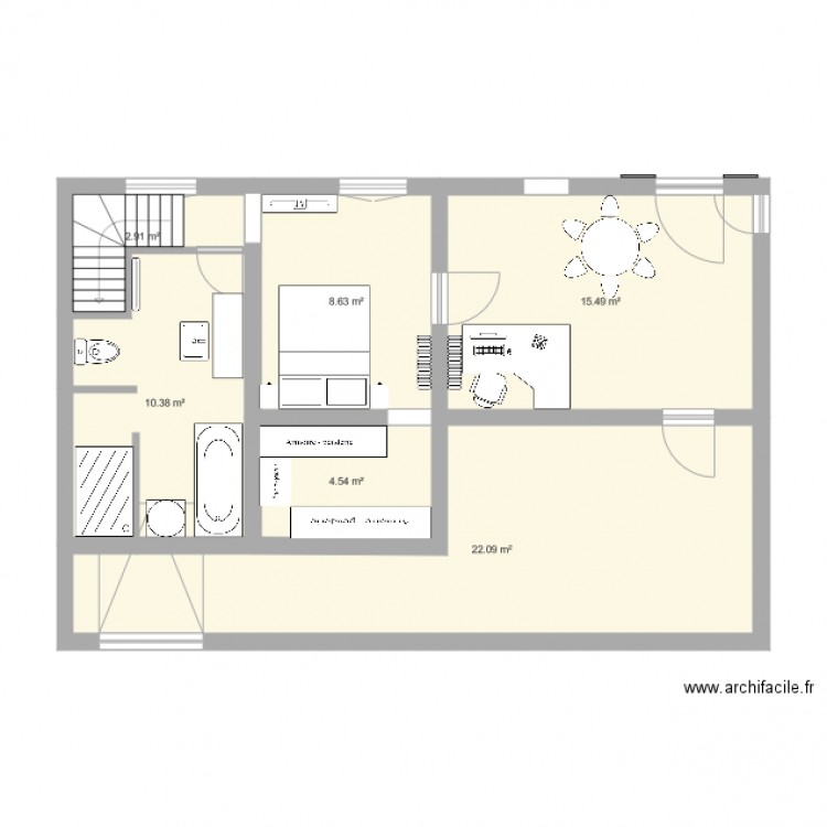 sous sol. Plan de 0 pièce et 0 m2