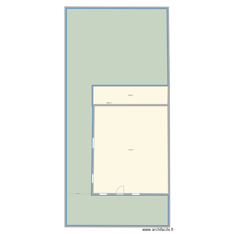 BASE JARDIN. Plan de 3 pièces et 376 m2