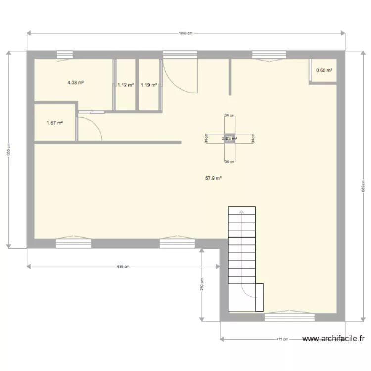 Maison mesures. Plan de 