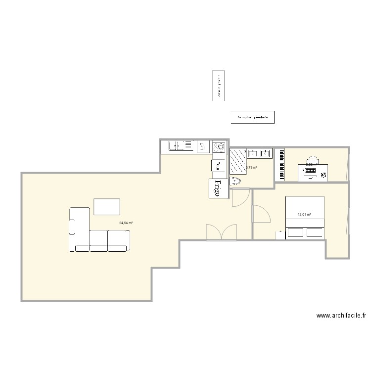 breteuil 3 pieces modif 4. Plan de 0 pièce et 0 m2