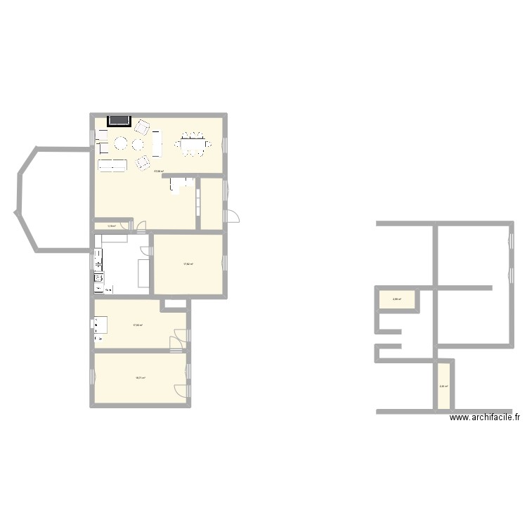 Leury maison 2. Plan de 0 pièce et 0 m2