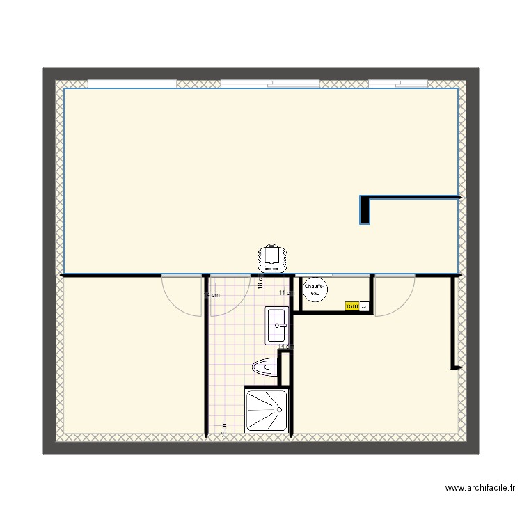 Appartement RDC Carrelage. Plan de 9 pièces et 115 m2