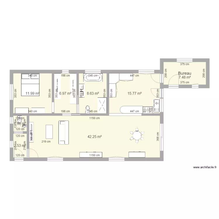 Maison Copie. Plan de 