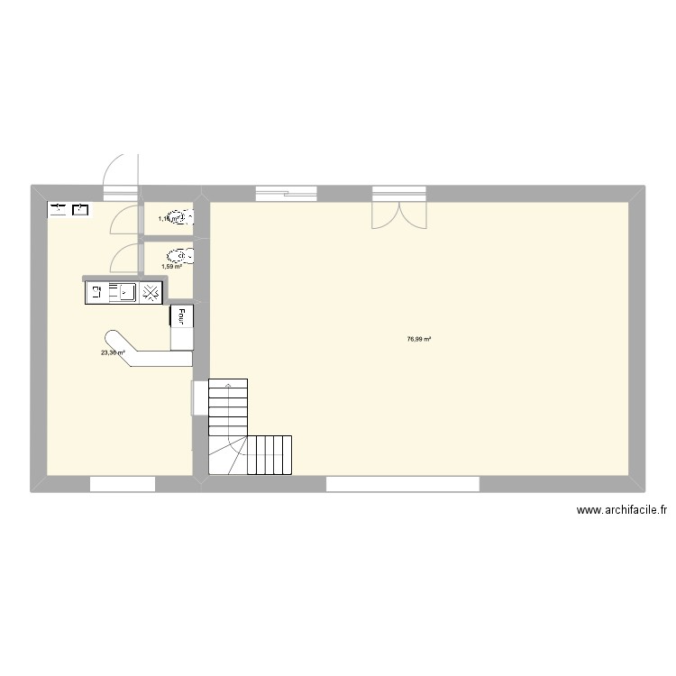 Fromagerie Grange 3 ter. Plan de 4 pièces et 103 m2