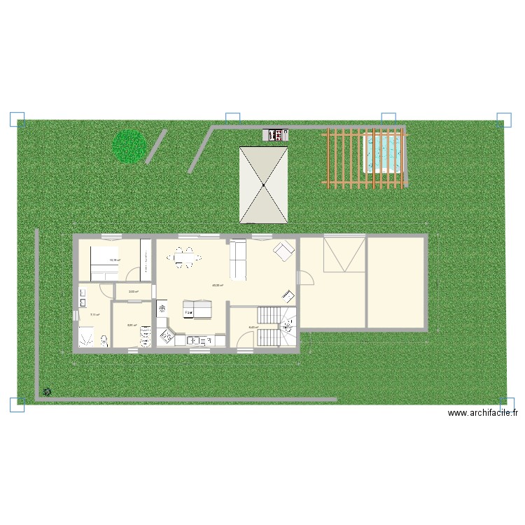 troisgots 6. Plan de 15 pièces et 162 m2