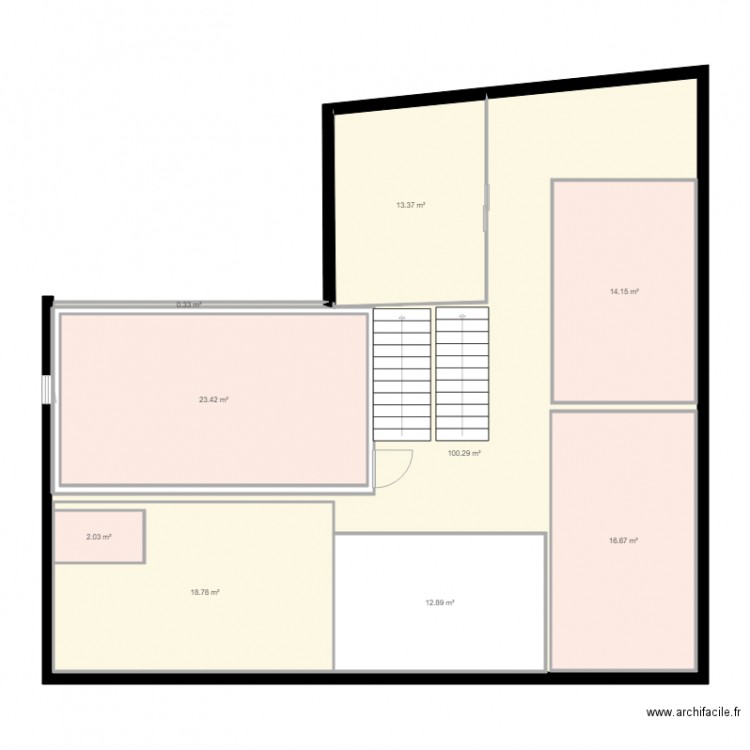 platane. Plan de 9 pièces et 202 m2