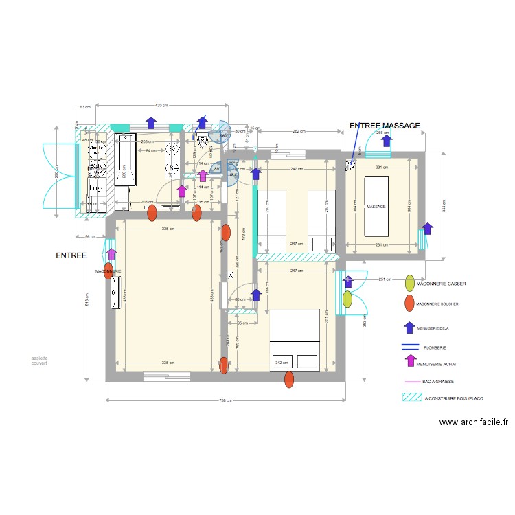 TRAVAUX MAISON 2. Plan de 0 pièce et 0 m2