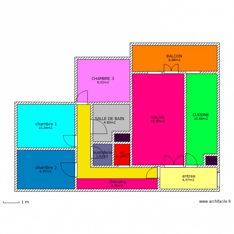 APPARTEMENT F4. Plan de 0 pièce et 0 m2