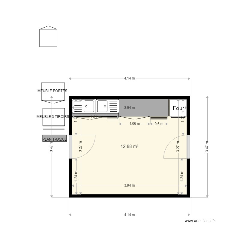 CUISINE MARIE V4. Plan de 0 pièce et 0 m2