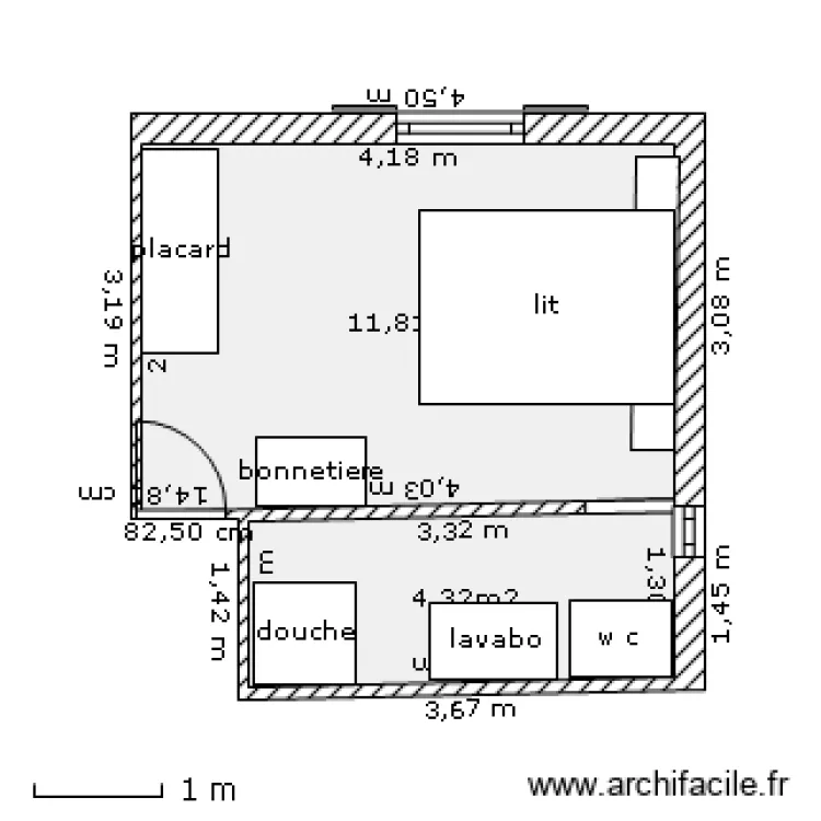 CHAMBRE2. Plan de 