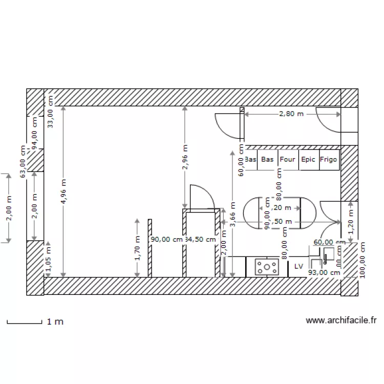 Rez de Chauss&eacute;e. Plan de 