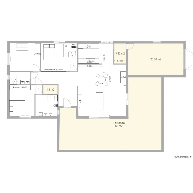 plan terrain en largeur 1. Plan de 0 pièce et 0 m2