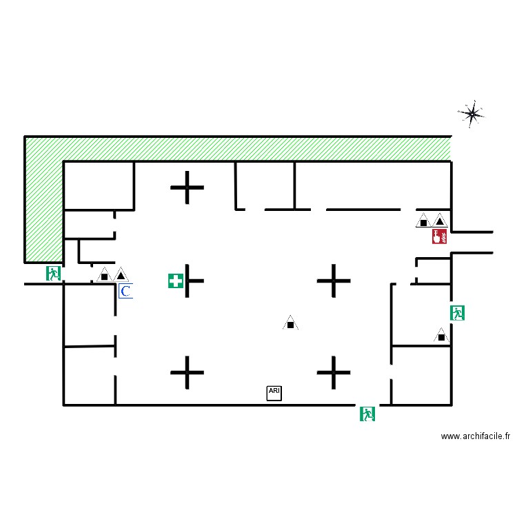 base de vie. Plan de 0 pièce et 0 m2