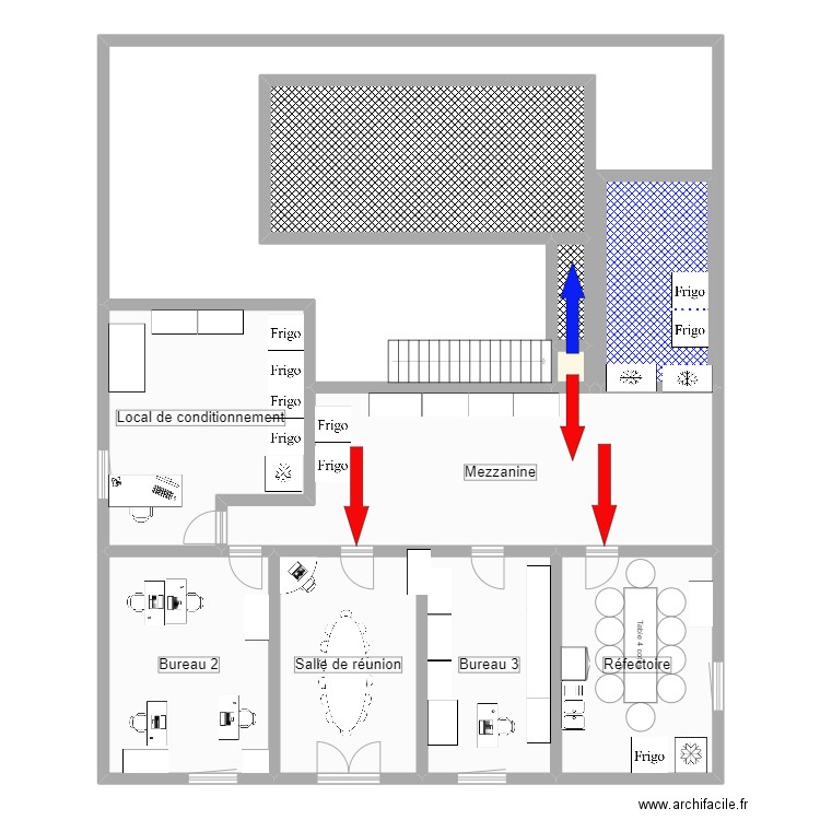 Reprobiol Ouffet niveau 1 Projet Filling et Lyo Flux 1. Plan de 10 pièces et 180 m2